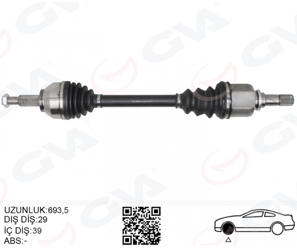 KOMPLE AKS SOL RENAULT TRAFİC III 1.6 DCİ 14- 693mm