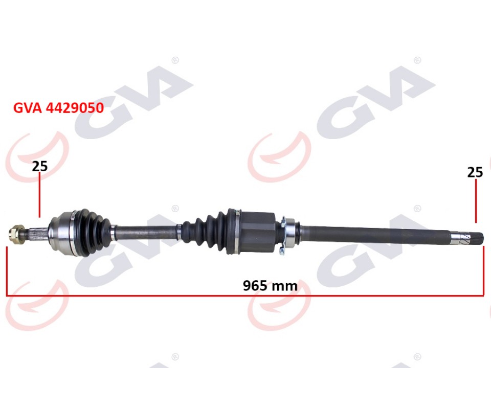 KOMPLE AKS SAĞ MİLLİ DOBLO 1.6 MJT AT/MT 10- 965.5mm