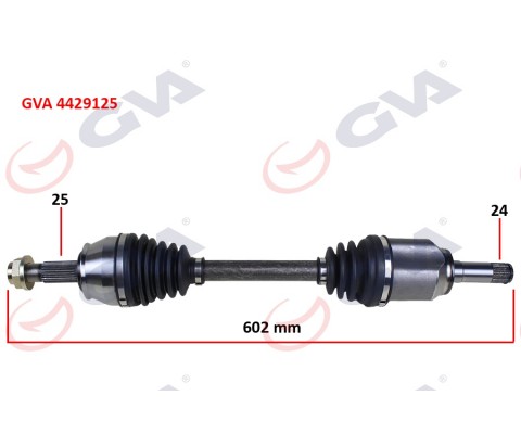 AKS KOMPLE SOL BIPPER-NEMO 1.3 HDI 10> FIORINO 1.3 MJTD Euro5 MOT. 13> İÇ AKS KAFALI 602mm