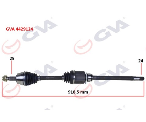 AKS KOMPLE SAĞ BIPPER-NEMO 1.3 HDI 10> FIORINO 1.3 MJTD Euro5 MOT. 13> İÇ AKS KAFALI