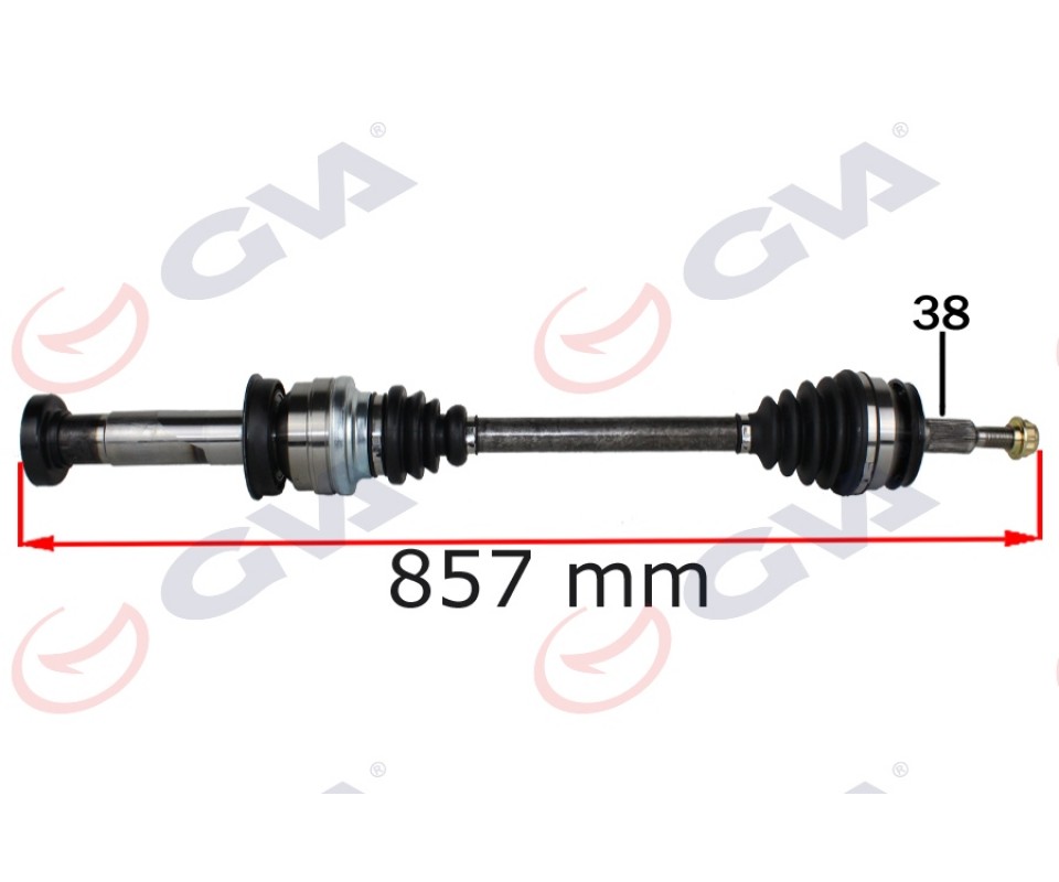KOMPLE AKS SAĞ DÜZ VİTES TRANSPORTER T6 2.0 TDI 860mm CAAB-CAAC-CAAE