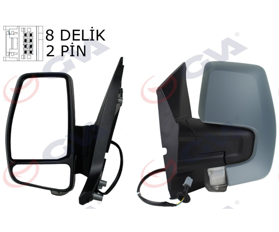 DIŞ DİKİZ AYNASI SOL TRANSİT CUSTOM V362 12> 17 MEKANİK ASTARLI SİNYALLİ