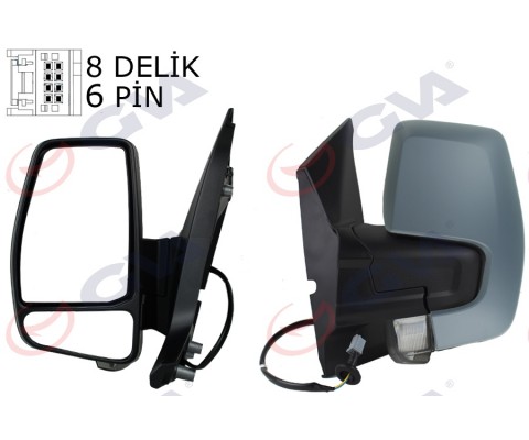 DIŞ DİKİZ AYNASI SOL TRANSİT CUSTOM V362 12>17 ELEKTİRİKLİ ISITMALI ASTARLI SİNYALLİ