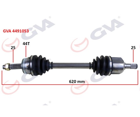 KOMPLE AKS SOL HYUNDAI ACCENT ADMIRE 1.5L D3EA CRDI 3 silindir 02-05 ABS li 25x25 - ABS 44 diş komple boy 620mm