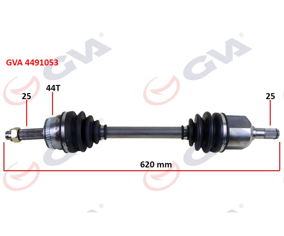 KOMPLE AKS SOL HYUNDAI ACCENT ADMIRE 1.5L D3EA CRDI 3 silindir 02-05 ABS li 25x25 - ABS 44 diş komple boy 620mm