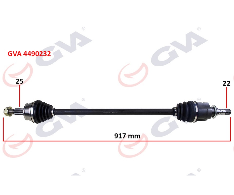 KOMPLE AKS SAĞ CORSA D 1.3 CDTI 06 > DTJ 917mm