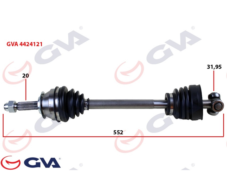 KOMPLE AKS SOL UNO 70 1.4i 94-00 552mm