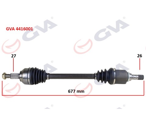 KOMPLE AKS SOL KANGOO III 08> 1.5dCi 677mm