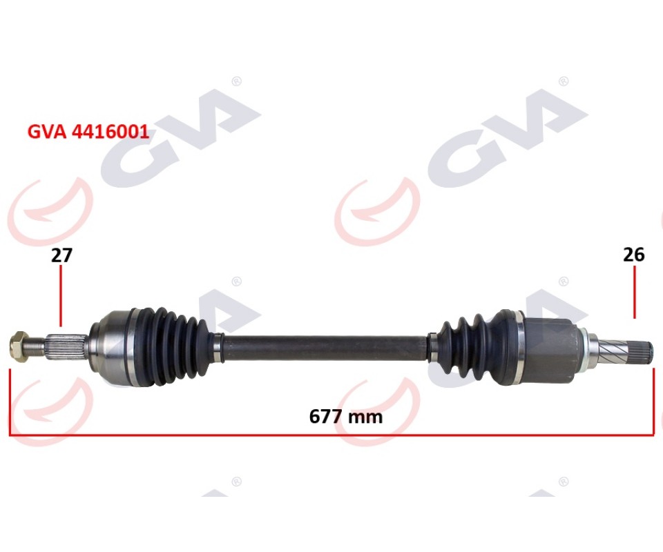 KOMPLE AKS SOL KANGOO III 08> 1.5dCi 677mm
