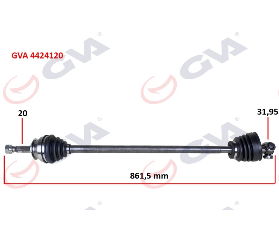 KOMPLE AKS SAĞ UNO 70 1.4i 94-00 861.5mm