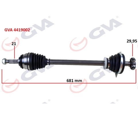 KOMPLE AKS SOL DACIA LOGAN 06> SANDERO 08> 1.4-1.6 681mm BENZİNLİ