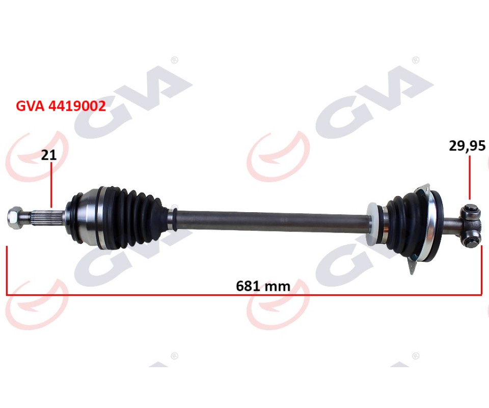 KOMPLE AKS SOL DACIA LOGAN 06> SANDERO 08> 1.4-1.6 681mm BENZİNLİ