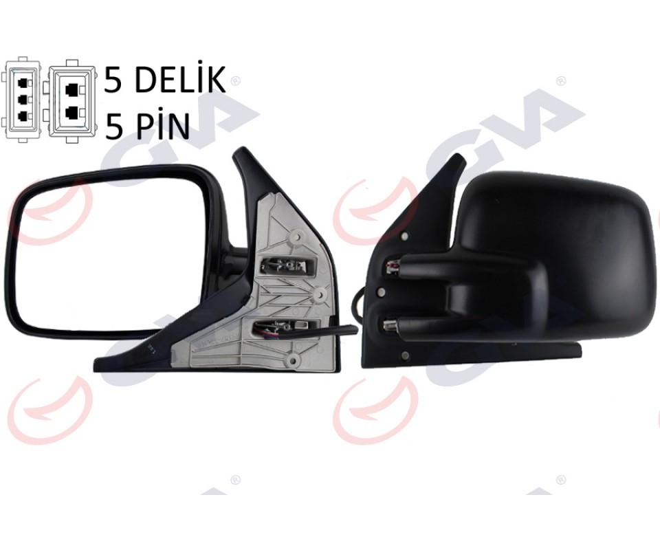 DIŞ DİKİZ AYNASI SOL TRANSPORTER T4 96> ELEKTRİKLİ ISITMALI KONVEKS VM-186EHL