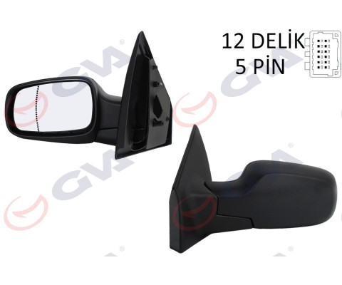 DIŞ DİKİZ AYNASI SOL CLIO 06> ELEKTRİKLİ ISITMALI ASFERİK 5 FİŞ VM-6136EHAL