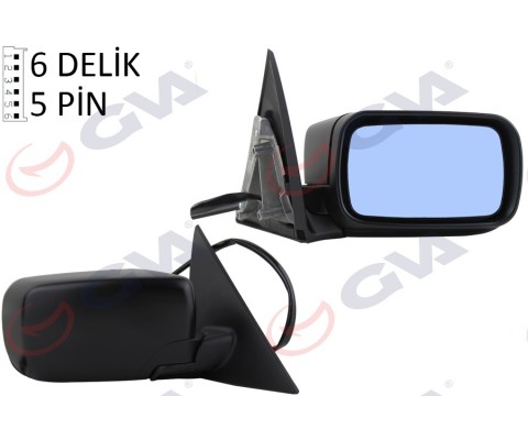 DIŞ DİKİZ AYNASI SAĞ 3 E46 98> ELEKTRİKLİ ISITMALI ASTARLI ASFERİK