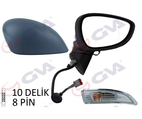 DIŞ DİKİZ AYNASI SAĞ FORD FİESTA 13> ELEKTRİKLİ ISITMALI KATLANIR ASTARLI 10 DELİK-8 PİN 10 FİŞ VM-6326NEBAR 1748313