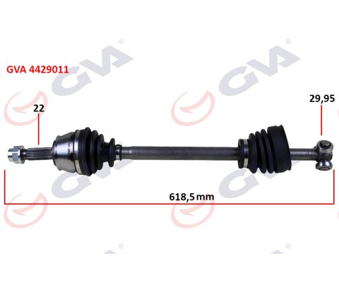 KOMPLE AKS SOL DOBLO 1.9D 01> 618mm