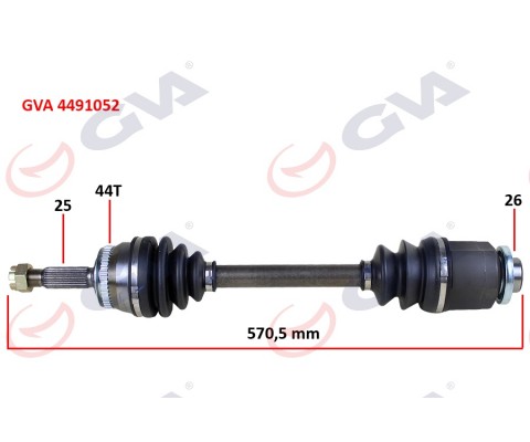 KOMPLE AKS SAĞ HYUNDAI ACCENT ADMIRE 1.5L D3EA CRDI 3 silindir 02-05 ABS li 25x 24 2 - ABS 44 diş komple boy 570mm
