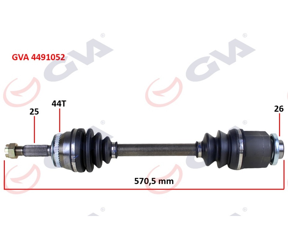 KOMPLE AKS SAĞ HYUNDAI ACCENT ADMIRE 1.5L D3EA CRDI 3 silindir 02-05 ABS li 25x 24 2 - ABS 44 diş komple boy 570mm