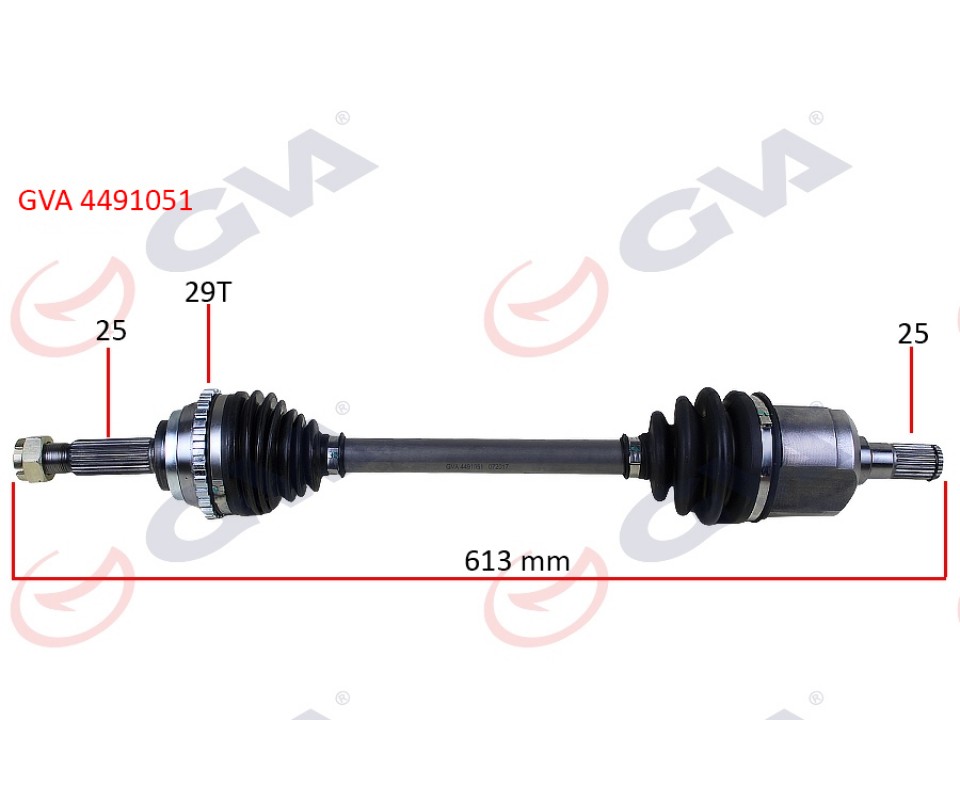 KOMPLE AKS SOL ACCENT ADMIRE 1.3-1.5D 03-06 ABS Lİ 29DİŞ 613mm