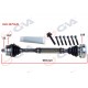 KOMPLE AKS SAĞ ABS Lİ A4-PASSAT 1.8T 96-01 45 DİŞ 633mm