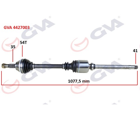 KOMPLE AKS SAĞ DUCATO-BOXER-JUMPER 2.5 D 94-02 18Q ABS Lİ 54DİŞ 1085mm