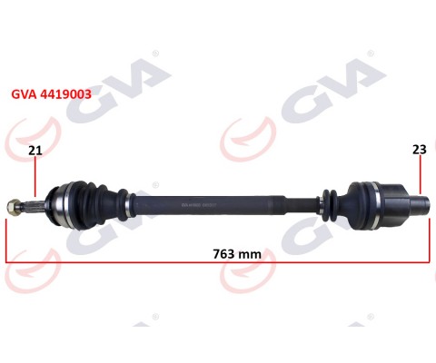 KOMPLE AKS SAĞ DACIA LOGAN 06> SANDERO 08> 1.4-1.6 763mm BENZİNLİ