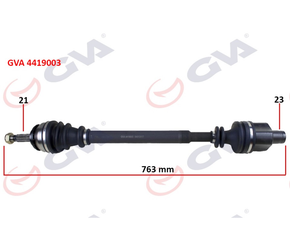 KOMPLE AKS SAĞ DACIA LOGAN 06> SANDERO 08> 1.4-1.6 763mm BENZİNLİ