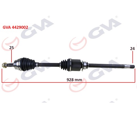 KOMPLE AKS SAĞ DOBLO 1.9 JTD 01> DOBLO-ALBEA 1.3 MTJ 05> 928mm
