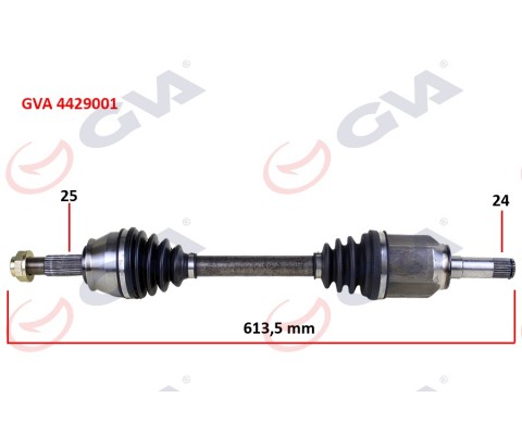 KOMPLE AKS SOL DOBLO 1.9 JTD 01> DOBLO-ALBEA 1.3 MTJ 05> 613.5mm