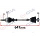 KOMPLE AKS SOL MEGANE I 1.4/1.6 96-03 ABS Lİ 44DİŞ 647mm