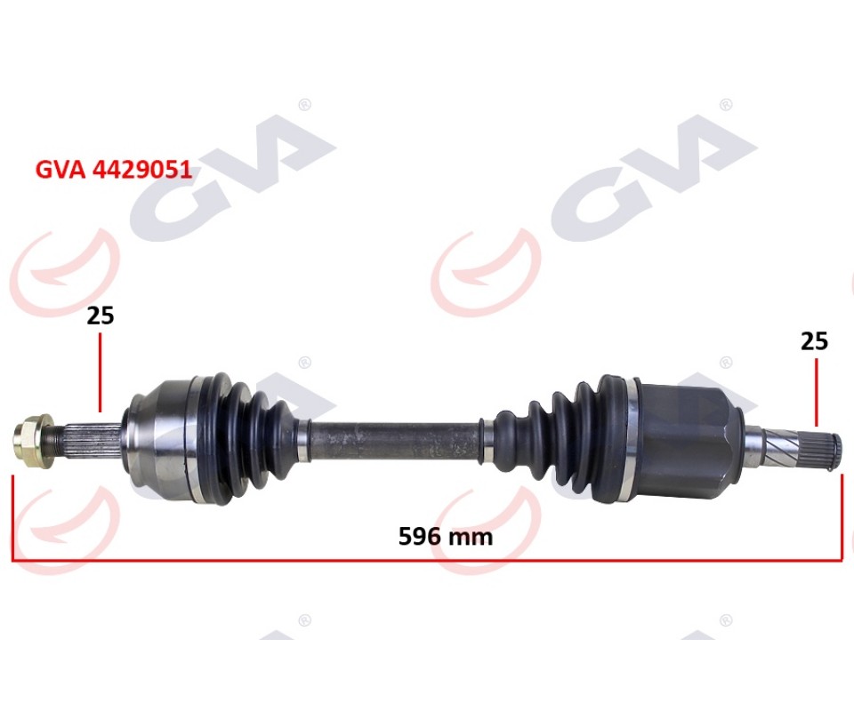 KOMPLE AKS SOL DOBLO 1.6 MJT AT/MT 10- 596mm
