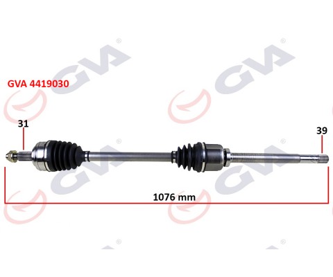 KOMPLE AKS SAĞ MASTER III 10> MOVANO B 10> 2.3dCi 6 VİTES 1076mm