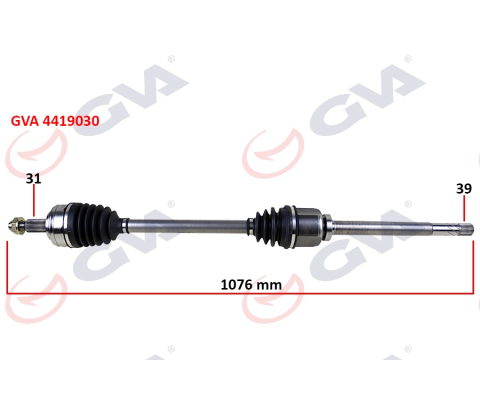 KOMPLE AKS SAĞ MASTER III 10> MOVANO B 10> 2.3dCi 6 VİTES 1076mm