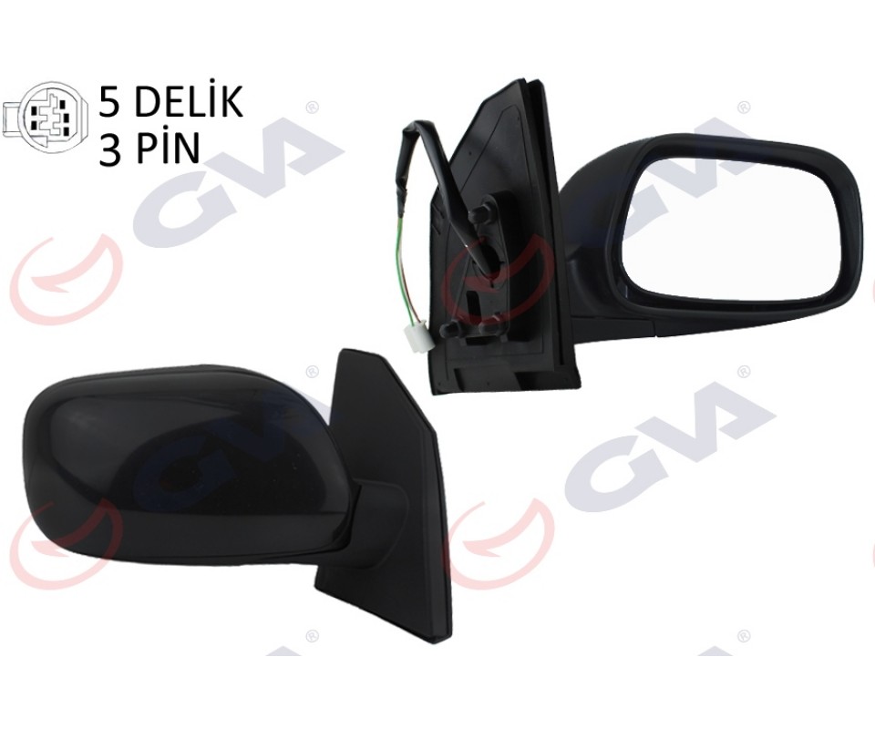 DIŞ DİKİZ AYNASI SAĞ COROLLA 02> ELEKTRİKLİ KONVEKS 3 FİŞ VM-277ER