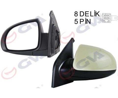 DIŞ DİKİZ AYNASI SOL PICANTO 06> ELEKTRİKLİ ISITMALI ASTARLI KONVEKS VM-753EHPL