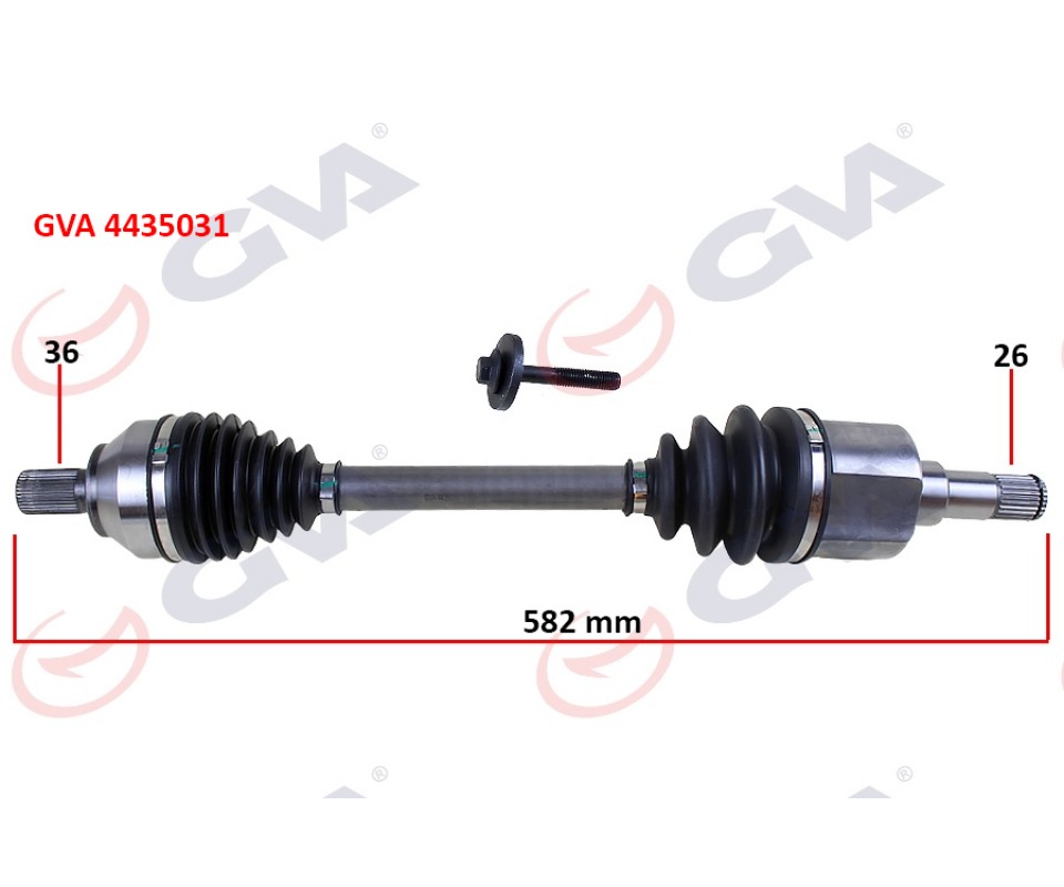 ÖN AKS KOMPLE SOL FORD FOCUS II 1.6TDCİ 04>11-CMAX 1.6TDCİ 04>11 VOLVO S40 II 04>12 S40 II 544 05>12 V50 545 05>12 1.6D-1.8-2.0D 26X36X583MM