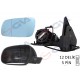DIŞ DİKİZ AYNASI SOL GOLF-BORA 98> ELEKTRİKLİ ISITMALI SİYAH ASTARLI MAVİ CAM BÜYÜK TİP 5 FİŞ VM-188AL
