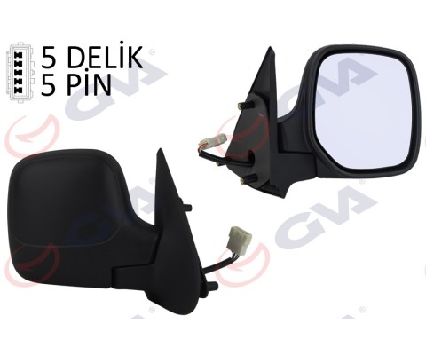 DIŞ DİKİZ AYNASI SAĞ BERLINGO-PARTNER 97> ELEKTRİKLİ ISITMALI KONVEKS 5 FİŞ VM-118EHR