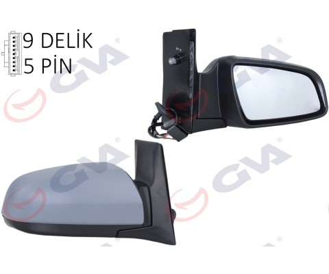 DIŞ DİKİZ AYNASI SAĞ ZAFIRA B 05> ELEKTRİKLİ ISITMALI ASTARLI KONVEKS 5 FİŞ VM-6169EHPR