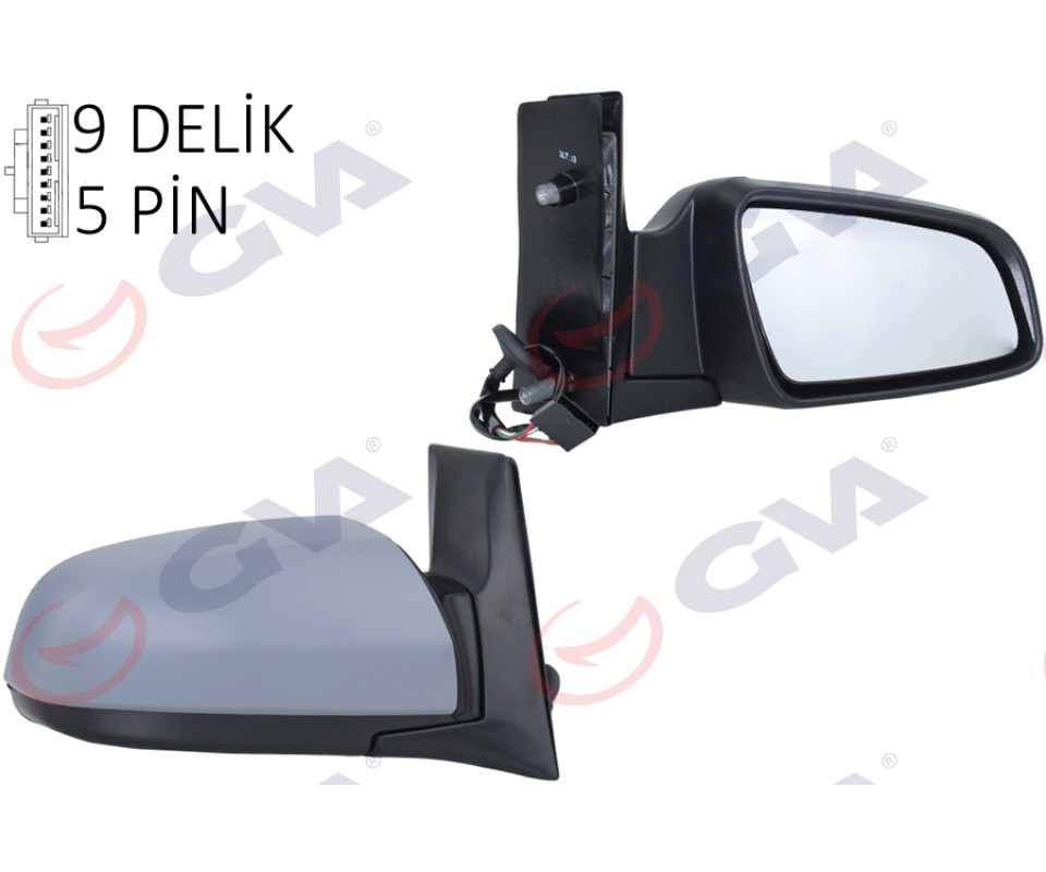 DIŞ DİKİZ AYNASI SAĞ ZAFIRA B 05> ELEKTRİKLİ ISITMALI ASTARLI KONVEKS 5 FİŞ VM-6169EHPR