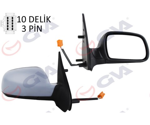 DIŞ DİKİZ AYNASI SAĞ XSARA 03> ELEKTRİKLİ ISITMALI ASTARLI KONVEKS 3 FİŞ VM-6146EPSR