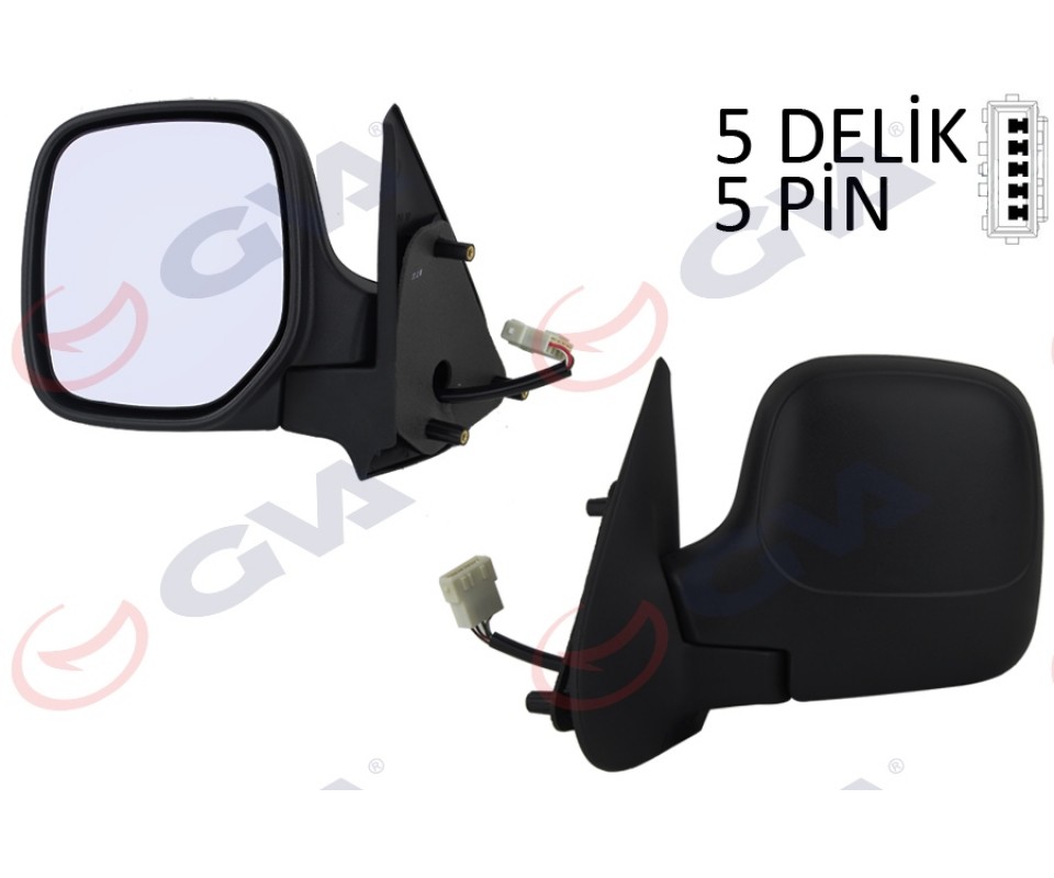 DIŞ DİKİZ AYNASI SOL BERLINGO-PARTNER 97> ELEKTRİKLİ ISITMALI KONVEKS 5 FİŞ VM-118EHL