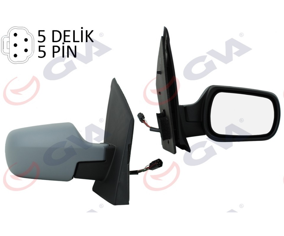 DIŞ DİKİZ AYNASI SAĞ FORD FİESTA 02> ELEKTRİKLİ ISITMALI ASTARLI 5PİN 5 FİŞ VM-312EHPR