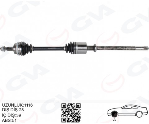 ÖN AKS SAĞ RENAULT MASTER II FD 2.5 DCI ABSLI 51 DIS 28X39 06-10