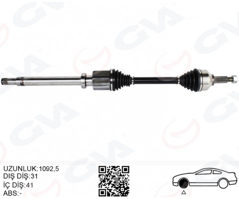 AKS KOMPLE SAĞ ÖN FORD CUSTOM 12> 2.2 TDCİ UZUN ŞASE KK213B436BA