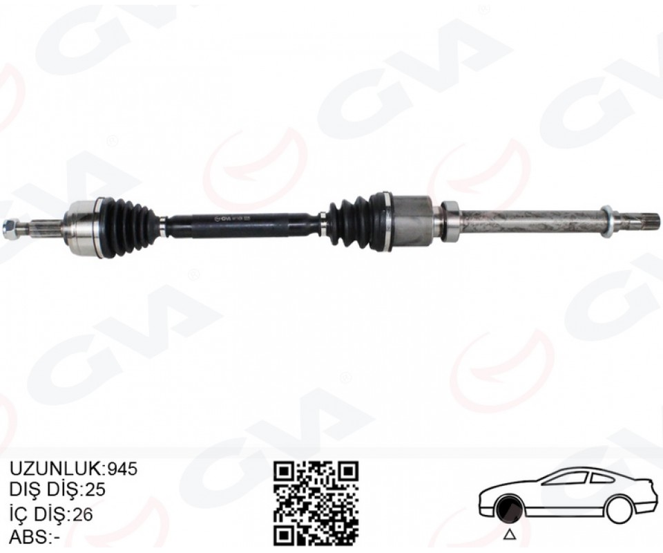 ÖN AKS SAĞ RENAULT MEGANE IV 1.3 Tce - 1.5 DCI EURO 6 M-T SNZ-TL4 16-
