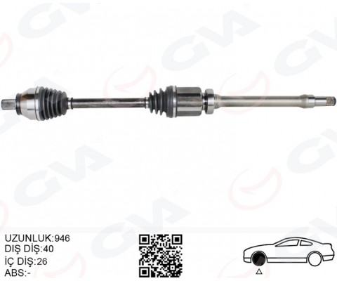 ON AKS SAG KOMPLE S60 II 1.6 D 11>15 S80 II 1.6 D DRIVe 10>15 V70 III 1.6 D 10>15 V60 I 1.6 DRIVe 11>15