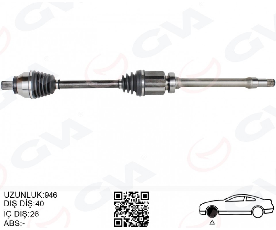 ON AKS SAG KOMPLE S60 II 1.6 D 11>15 S80 II 1.6 D DRIVe 10>15 V70 III 1.6 D 10>15 V60 I 1.6 DRIVe 11>15