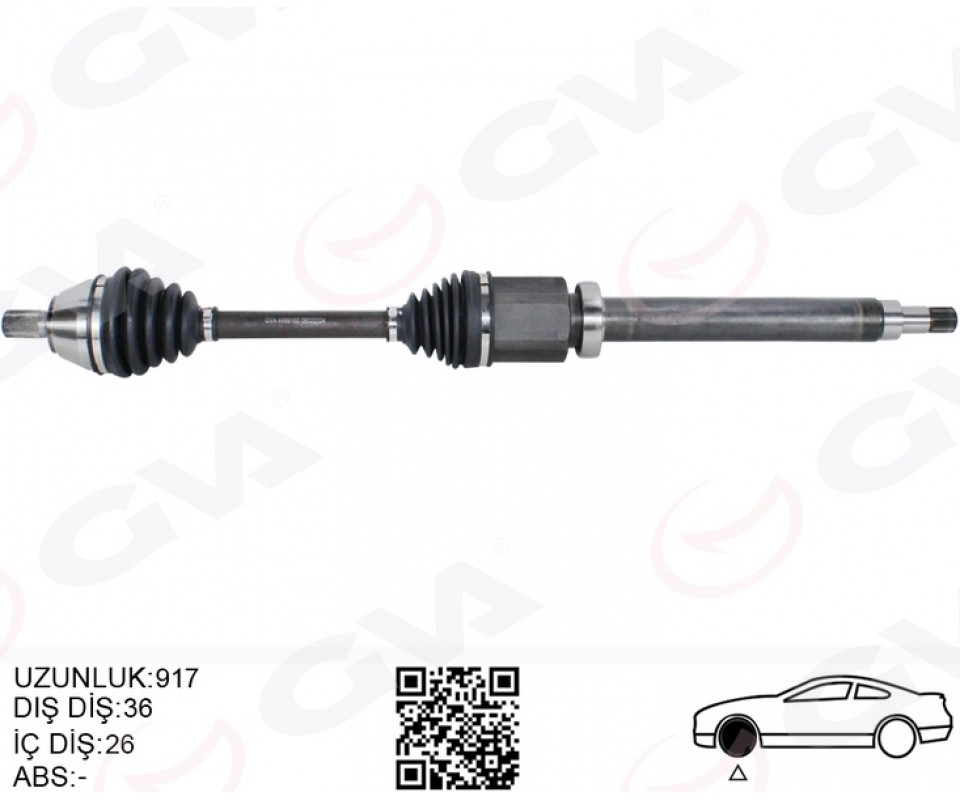 ÖN AKS KOMPLE SAG VOLVO S40 VOLVO II 1.6 D2 10>12 V50 1.6 D2 10>12 C30 1.6 D2 10>12 D 4162 T